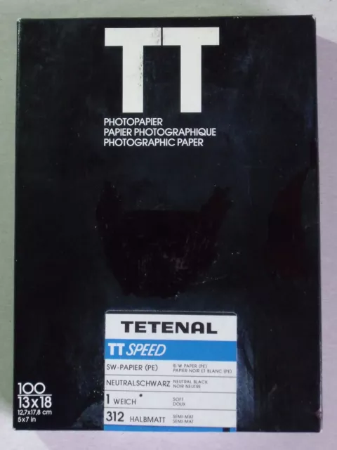 TETENAL TT Speed S/W-Fotopapier 13 x 18 cm Weich (1) halbmatt ca. 90 Blatt