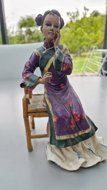 Vintage Japanese Celluloid Miniature Figurine of a Rickshaw Man Driving