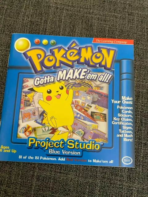 Pokemon Project Studio Red Version CD-ROM - Gotta Make 'Em All! (2001) NEW