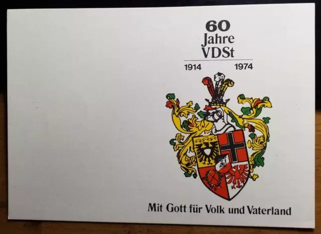 Verein Deutscher Studenten VDSt Frankfurt am Main - 1914-1974 / Karte Studentika