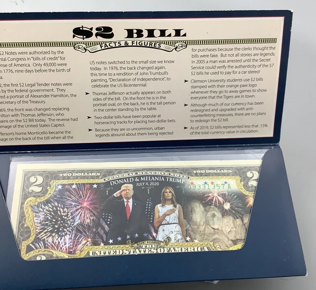 thumbnail interactive-video image 1 of Donald J. Trump 'Money And Dreams' Official $2 Bill – Hand-Signed By Artist Rency 1 of 5