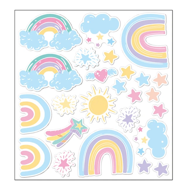 Autocollant Mural Arc-en-ciel En PVC Pour Chambre D'enfant - Décoratif, Amovible - Pour Mur, Meuble, Fenêtre