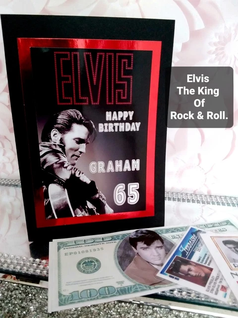 ELVIS PRESLEY GEBURTSTAGSKARTE. Atemberaubende Luxus Geburtstagskarte
