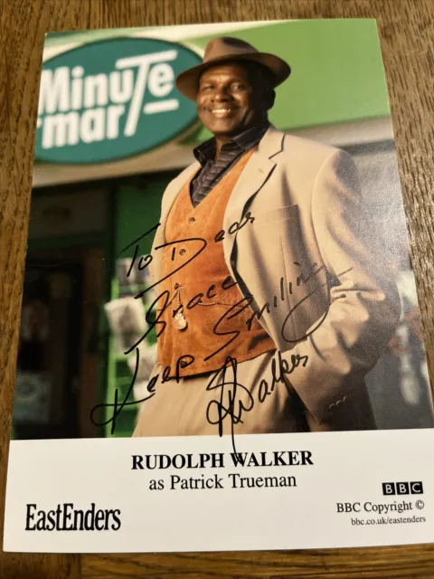BBC EastEnders Patrick Trueman Rudolph Walker Signed Cast Card Autograph