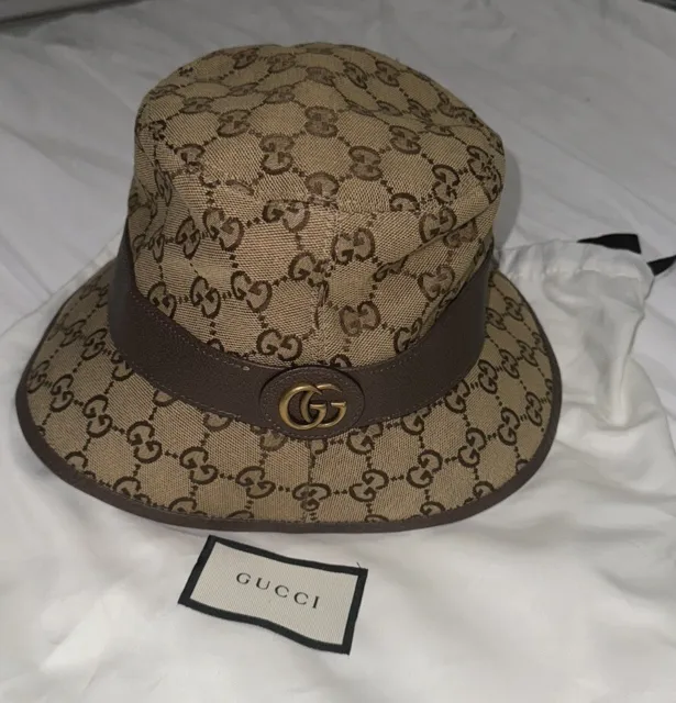 Gucci Monogram GG Canvas Fedora Bucket Hat