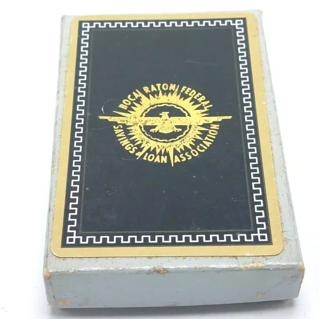 Vintage Boca Raton Federal Savings & Loan Assn. Advertising Playing Cards w Box