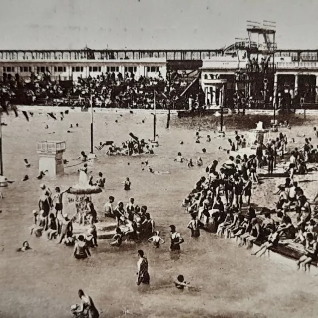 Vintage Postkarte Open Air Bad Blackpool Lancashire veröffentlicht 1947 Retro Geschenkidee 2