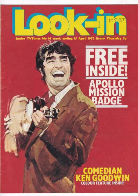 Look-in magazine/comic 15/04/1972. Ken Goodwin/Olivia Newton-John. FN