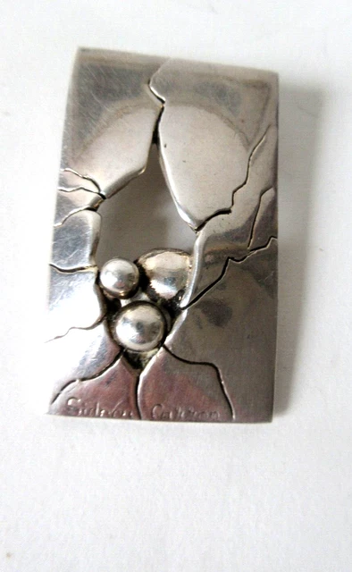 Broche Surréaliste Originale Signée Sidney Carron - Escarpin/poisson - Métal Argenté - Vintage