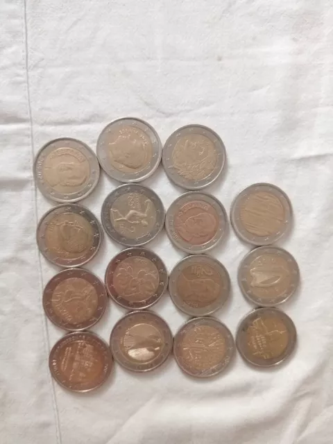 15 monedas de 2 euros raras