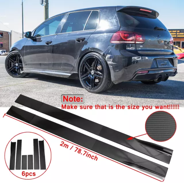 78.7" Schweller Sideskirts Seitenschweller Carbon Optik für VW Golf VI 6 R R20