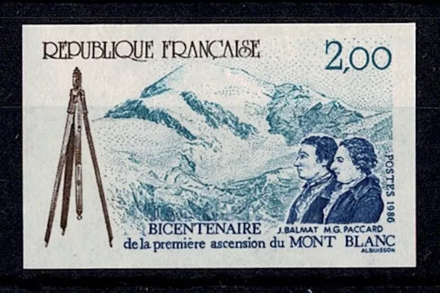 Frankreich Stamp Briefmarke Yvert N° 2422a " Mont Blank 2F Nicht Gezahnt " Neu