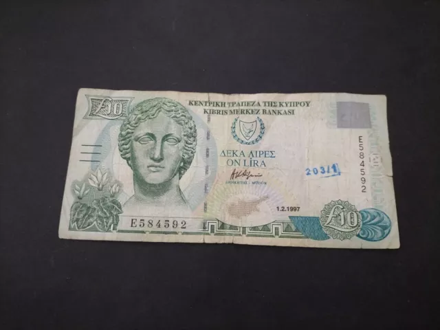 Cyprus 10 Pounds 1997