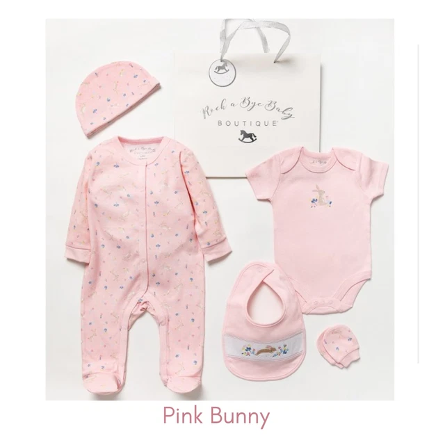 Baby Mädchen Layette Kleidung Geschenkset 5-teilig rosa 0-3 3-6 Monate Baby Mädchen Geschenk