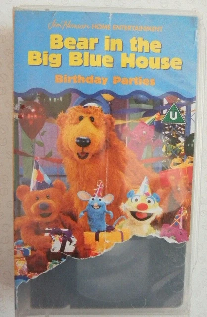 VINTAGE BEAR IN The Big Blue House Birthday Parties 1999 VHS Video vintage-bear-in-the-big-blue-house-birthday-parties-1999-vhs-video