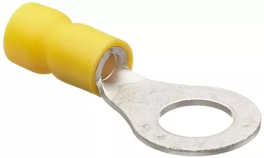 Vinyl Insulated Ring Terminals - 12-10Awg - 5/16" Stud - Yellow - MORRIS-10068