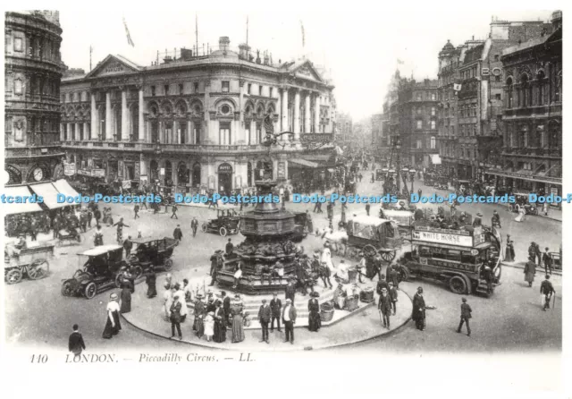 D163933 London. Piccadilly Circus. LL. 110. Mayfair Cards of London. Vintage Pos