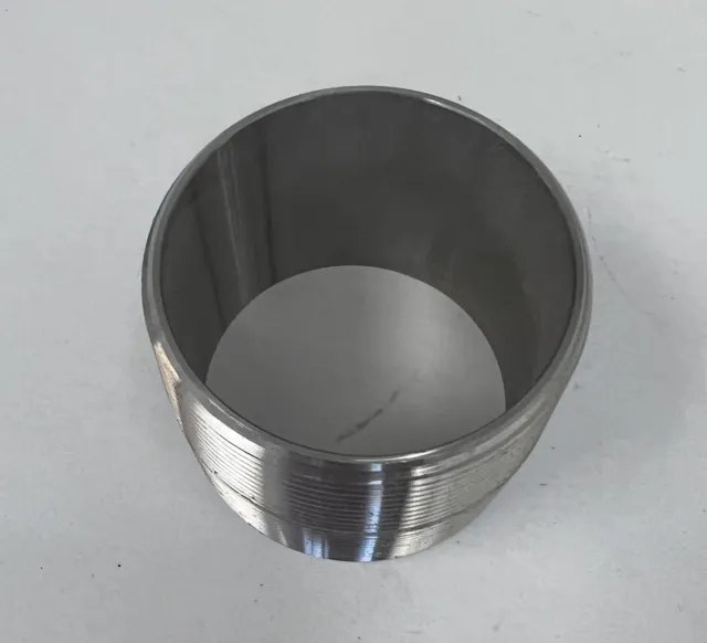 Pipe Nipple Thread End Fitting 316 Stainless Steel 2" x CLOSE
