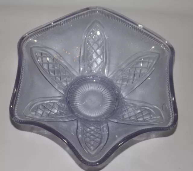 NEODYMIUM ALEXANDRITE Pressed Depression Glass Bowl Large Vintage c1940's