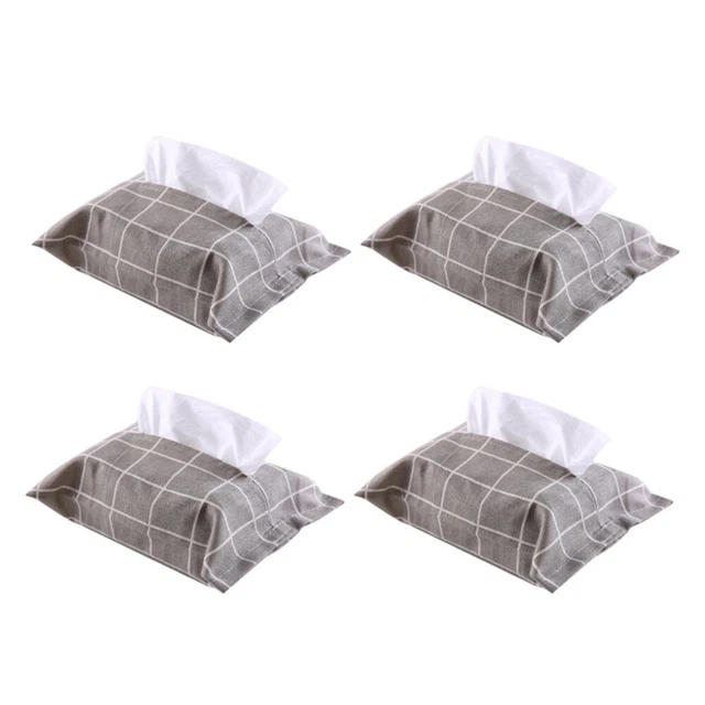 4 Stücke Tissue Box Japanischen Stil Baumwolle leinen Papierhandtuchhalter