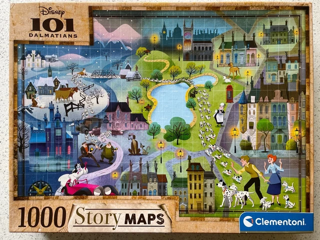 CLEMENTONI 1000 PC Jigsaw Puzzle/Story Map - "Disney's 101 Dalmatians ...