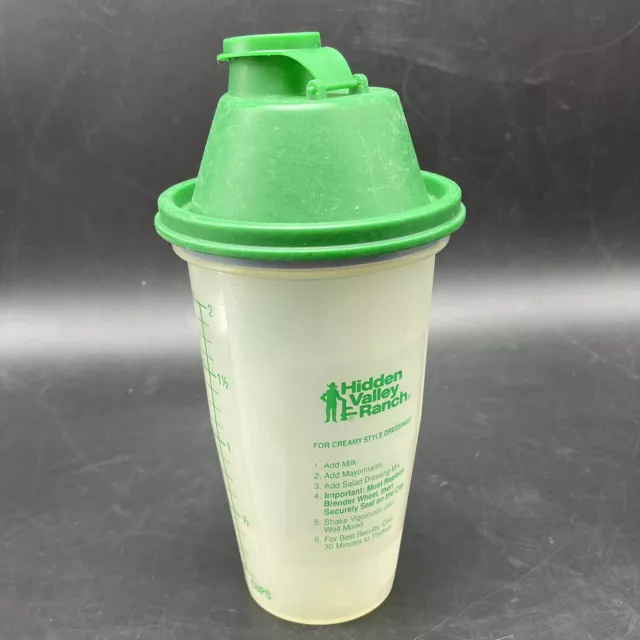 Hidden Valley Ranch Dressing Shaker Container Mixer 16 Oz USA w Recipe and  WHEEL