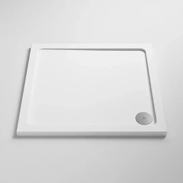 Bandeja de ducha cuadrada Pearlstone 900 mm x 900 mm para recinto de habitación húmeda (sin desperdicios)