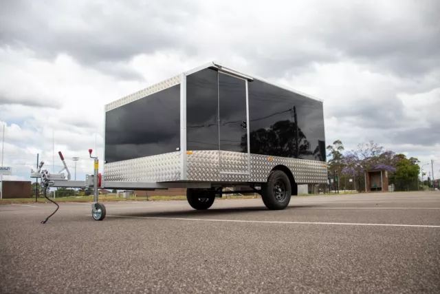 Black Motorbike Work Enclosed Trailer | 3 Bike | ATM 1200 |  3.0 m x1.85m x 1.5m