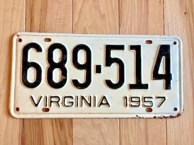 1957 Virginia License Plate