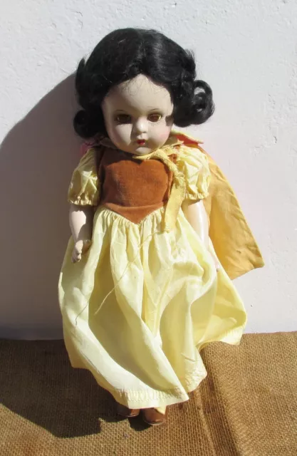 VINTAGE COMPO DOLL DISNEY'S SNOW WHITE by MADAME ALEXANDER, USED, GOOD, LQQK