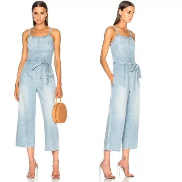 AG Adriano Goldschmied Women's Gisele denim light wash Jumpsuit size xs