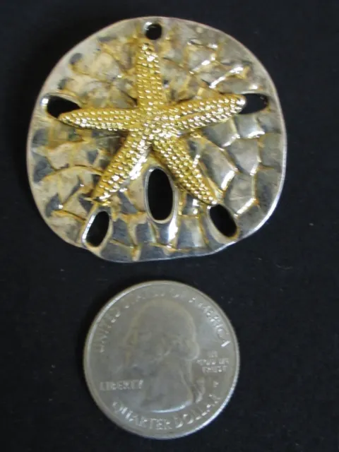 Vintage MJ Necklace Pendant/Brooch Starfish Sand Dollar