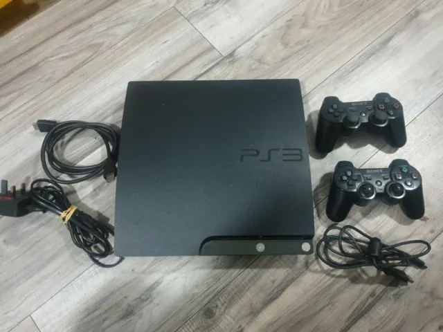 PlayStation 3 PS3 Slim 320GB Console With Cables And Controller