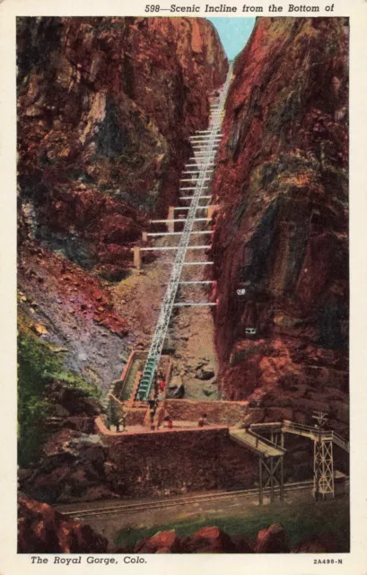 Canon City CO Colorado, Scenic Incline Railway in Royal Gorge, Vintage Postcard