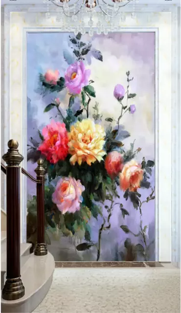 3D Yellow Peony ZHUA4205 Wallpaper Wall Murals Removable Self-adhesive Zoe