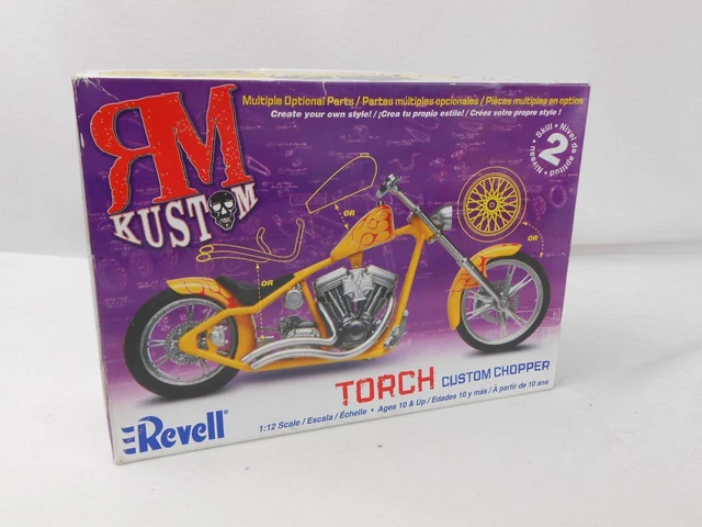 Revell 1/12 RM Kustom Chopper Motorcycle Model Kit Parts -  Torch & ??