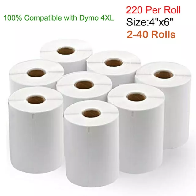 4"x6" Direct Thermal Shipping Labels for 1744907 Dymo 4XL LabelWriter 220/Roll