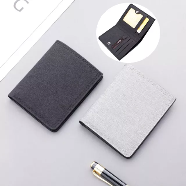 Canvas Fashion Men Short Wallet Mini Coin Purse Multi-functional Card Holder