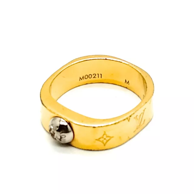LOUIS VUITTON Gamble Ring M66824 Size S Gold Plated with Box