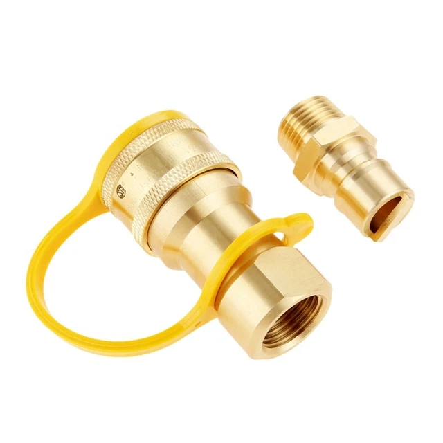 1/2 Inch Solid Brass Gas Propane  Connect Disconnect Fitting Connector3718
