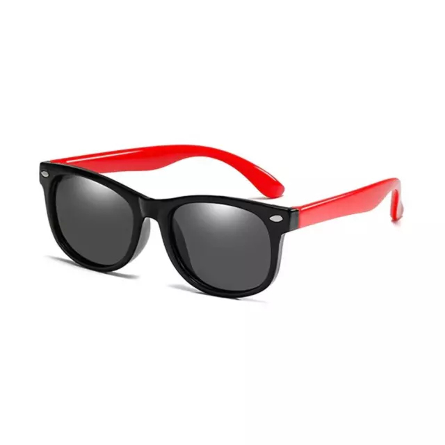 Cool Chic Flexible Polarized Kids Sunglasses for Girls and Boys Black Red