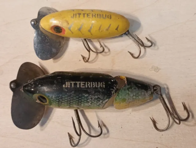 (3) Fred Arbogast Weedless Jitterbug 3/8 oz Top Water Fishing Lures Lot of 3