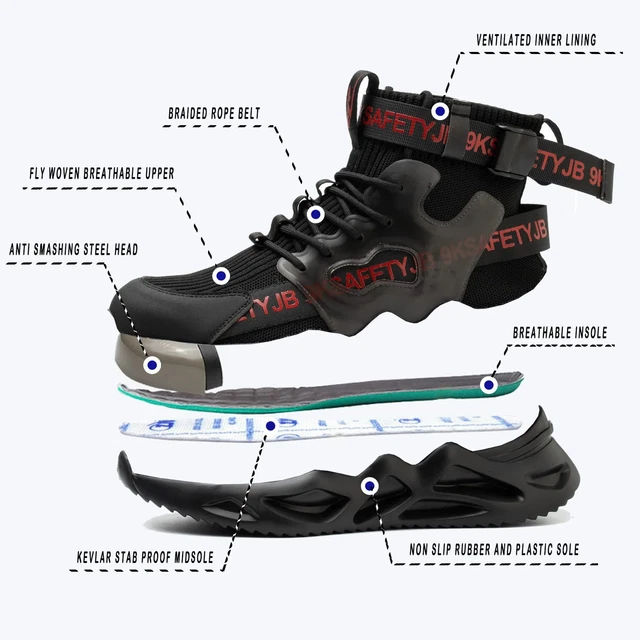 STEEL TOE MEN Women Work Boots Industrial Construction Safety Shoes £47