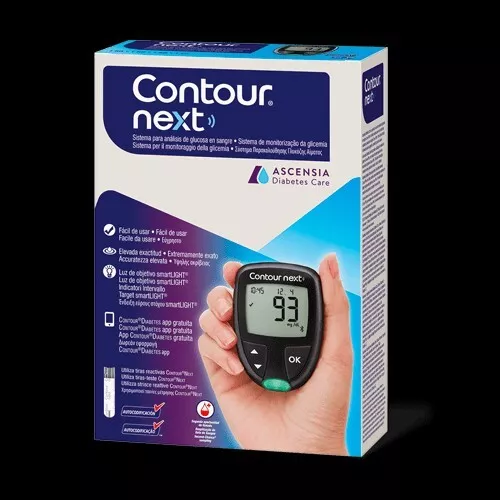 Medidor Glucosa en sangre Contour Next + 5 tiras y 5 lancetas ¡Envío GRATIS 24h!