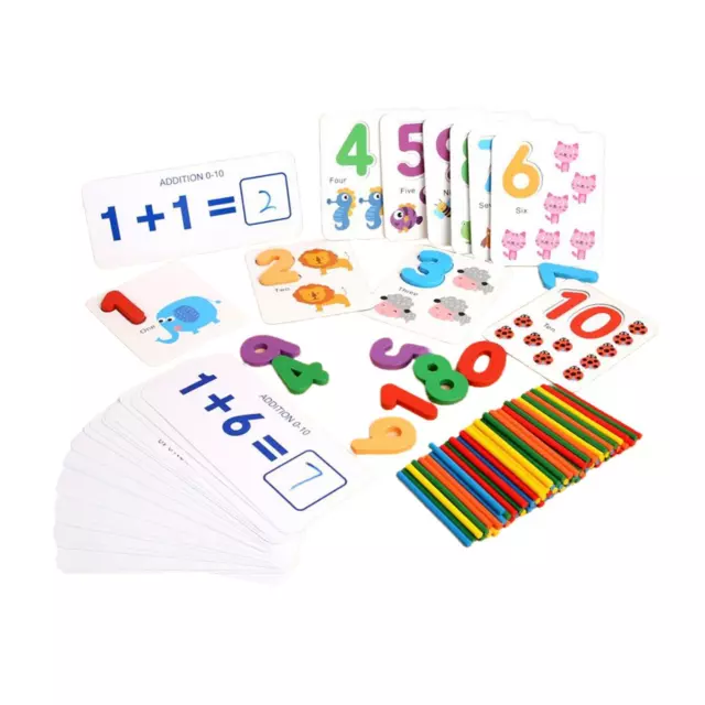 Montessori Math Counting Sticks Addtion Subtraction Early Learning Kids Toys