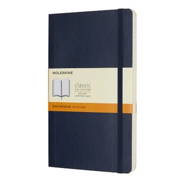 Moleskine Ruled Soft Notebook (Sapphire Blue) - Large