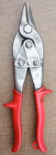 Cortes/tijeras de lata de metal Wiss M5 de 9". En buen estado.