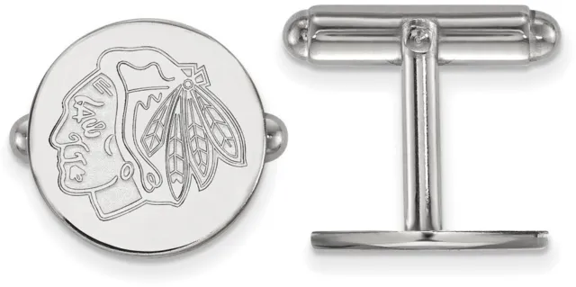 Sterling Silver NHL Chicago Blackhawks Cuff Links by LogoArt
