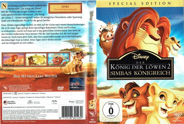 Der König Der Löwen 2 Simbas Königreich Nuka (DVD) DER KÖNIG der Löwen 2 - Simbas Königreich - Special Edition (Walt