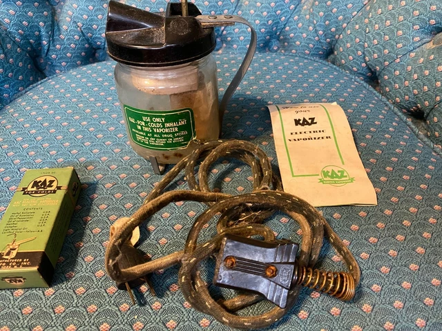 VINTAGE WITH BOX ELECTRIC VAPORIZIER KAZ NUMBER 45 MEDICAL COLLECTIBLE In Box